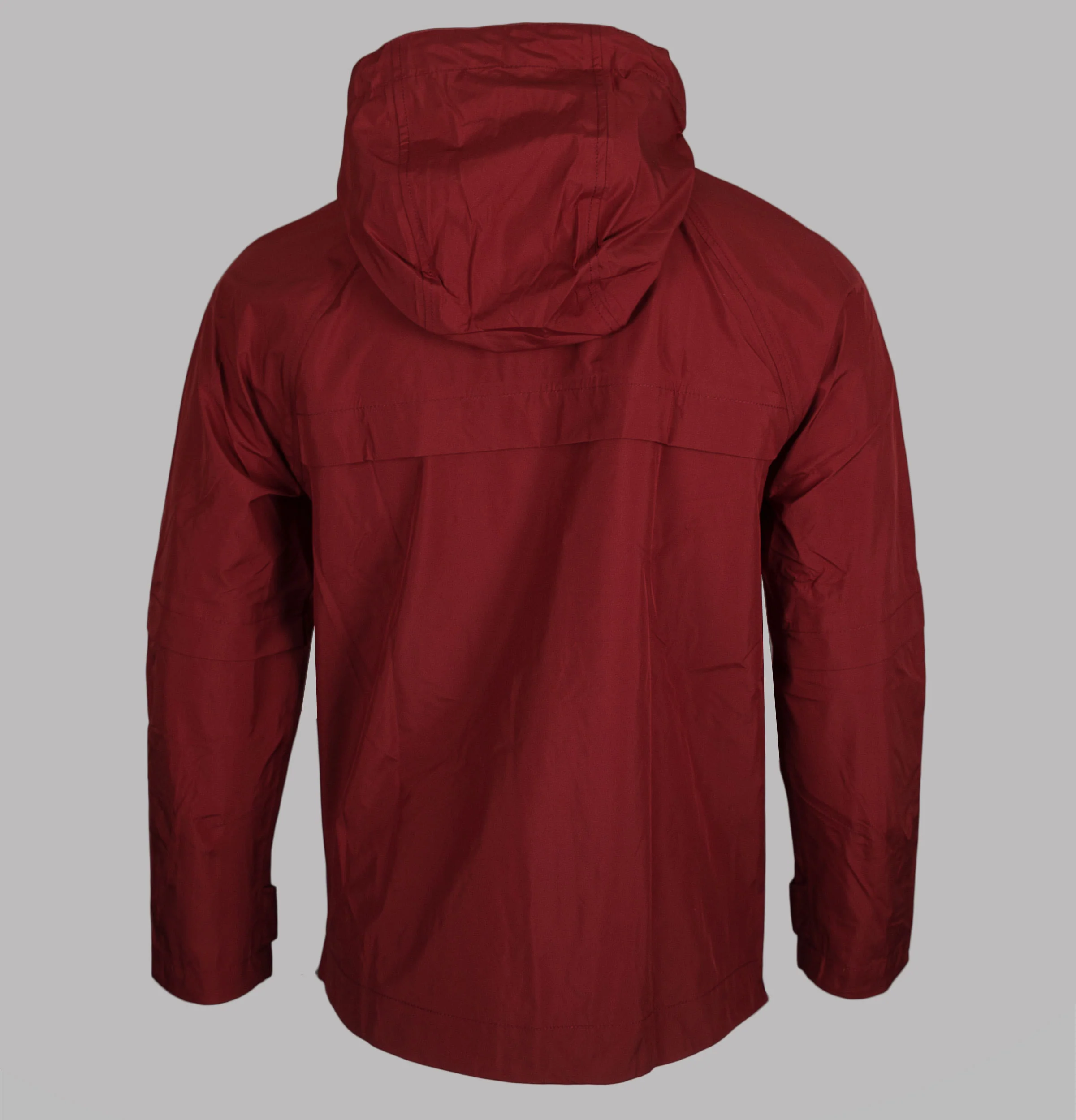 Pretty Green Water Resistant Overhead Hooded Jacket Dark Red - Image 2