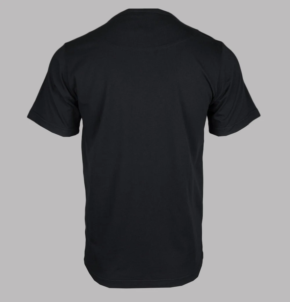 Pretty Green Wonderwall Paisley Print Logo T-Shirt Black - Image 2