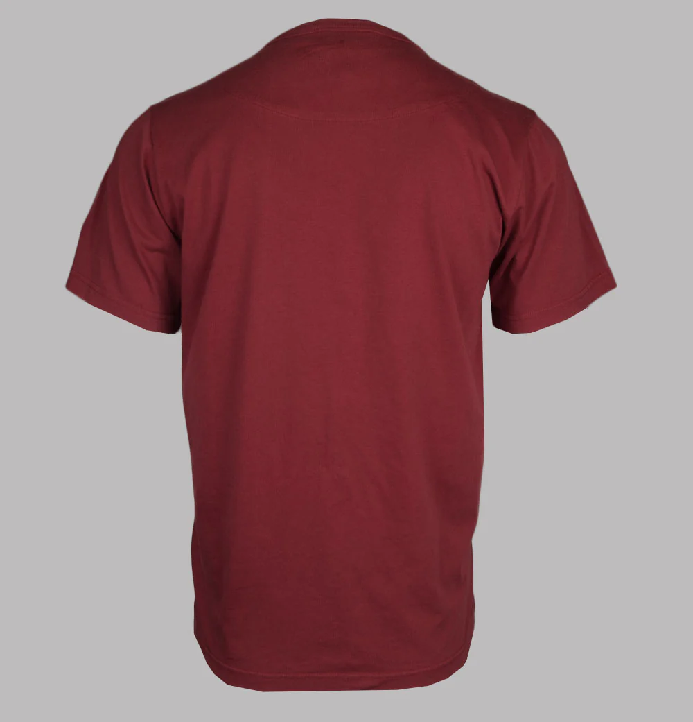 Pretty Green Wonderwall Paisley Print Logo T-Shirt Red - Image 2