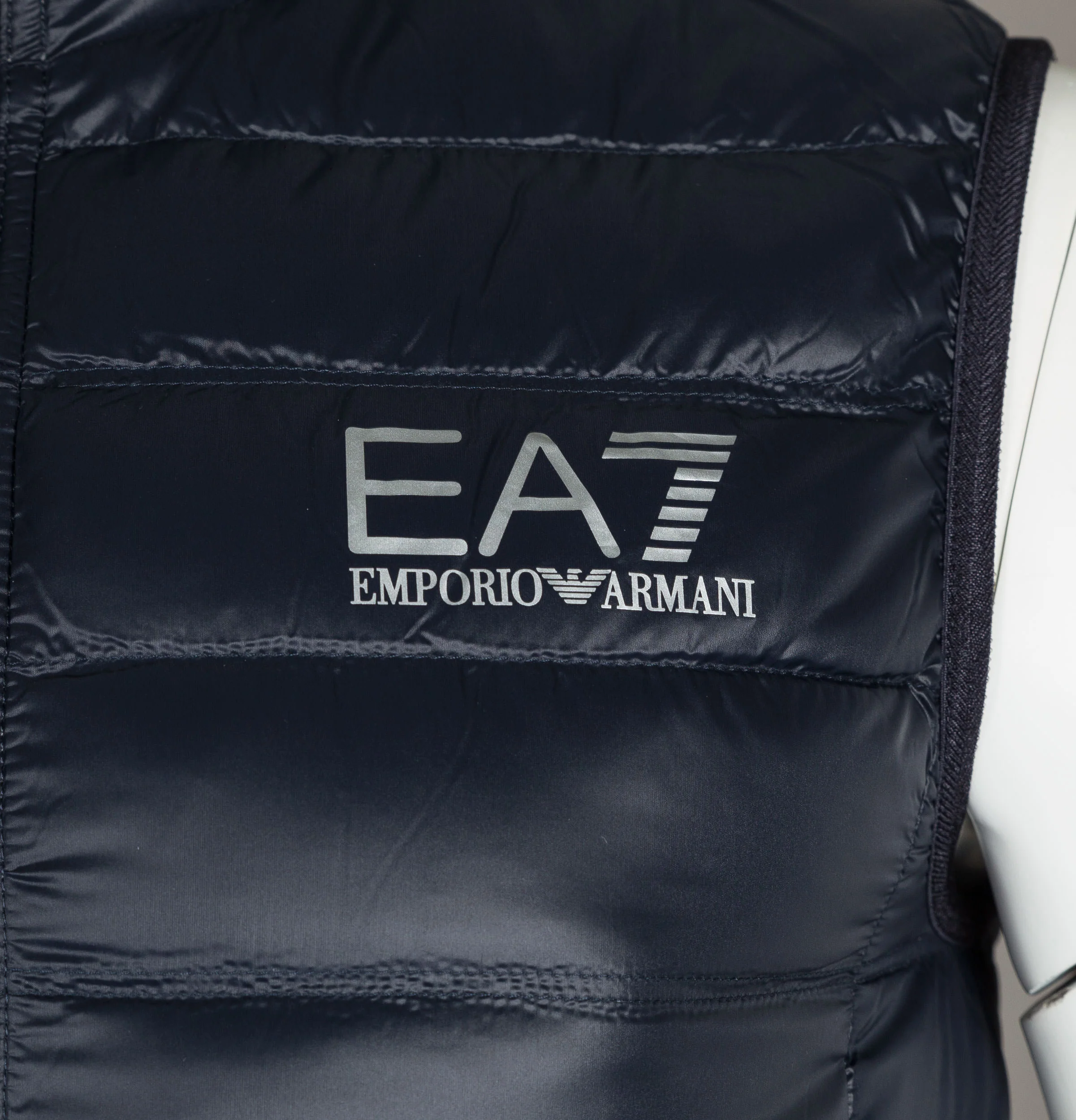 EA7 Quilted Down Gilet Night Blue - Image 4