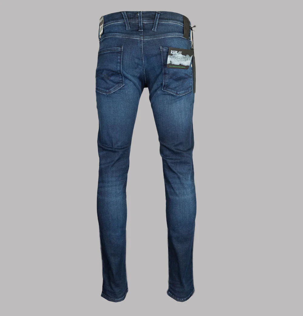 Replay Anbass Slim Fit Hyperflex Clouds Jeans Indigo - Image 3
