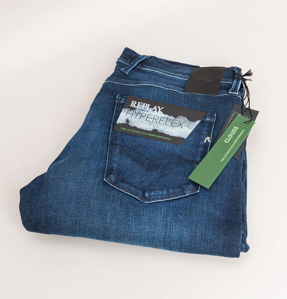 Replay Anbass Slim Fit Hyperflex Clouds Jeans Indigo - Image 6