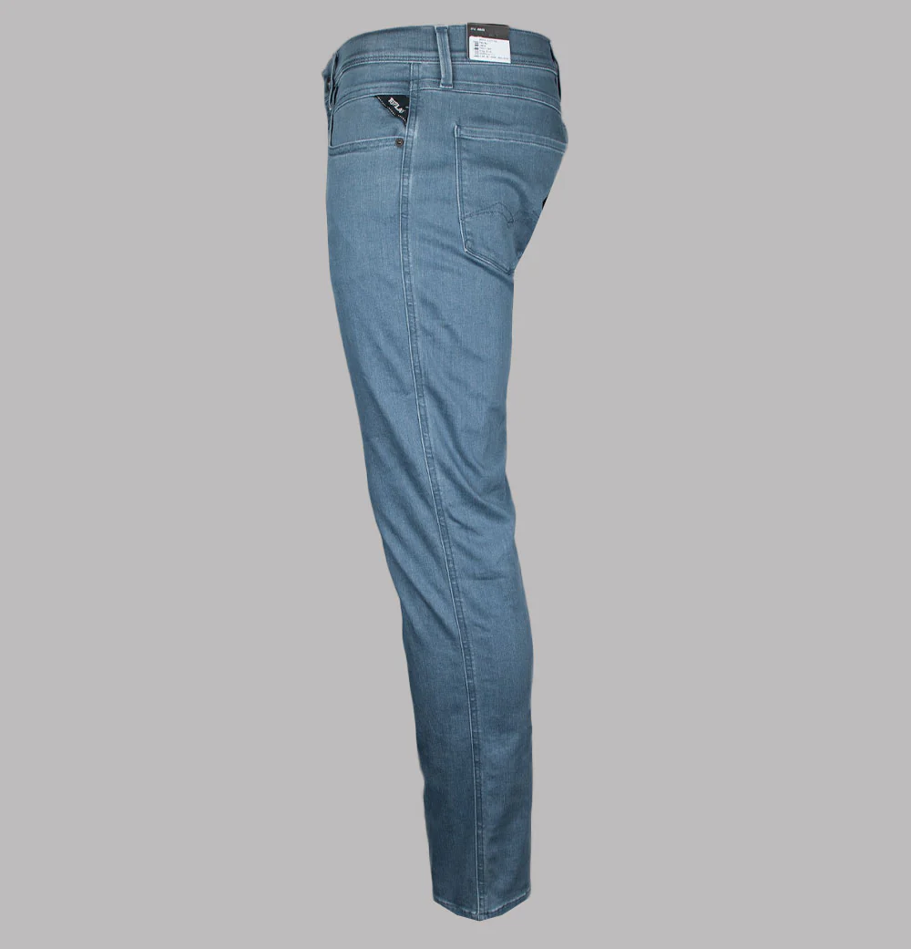 Replay Anbass Slim Fit Hyperflex Sustainable Lab Jeans Grey Blue