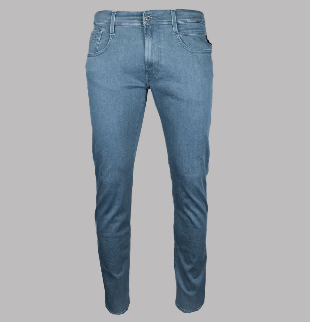Replay Anbass Slim Fit Hyperflex Sustainable Lab Jeans Grey Blue - Image 2