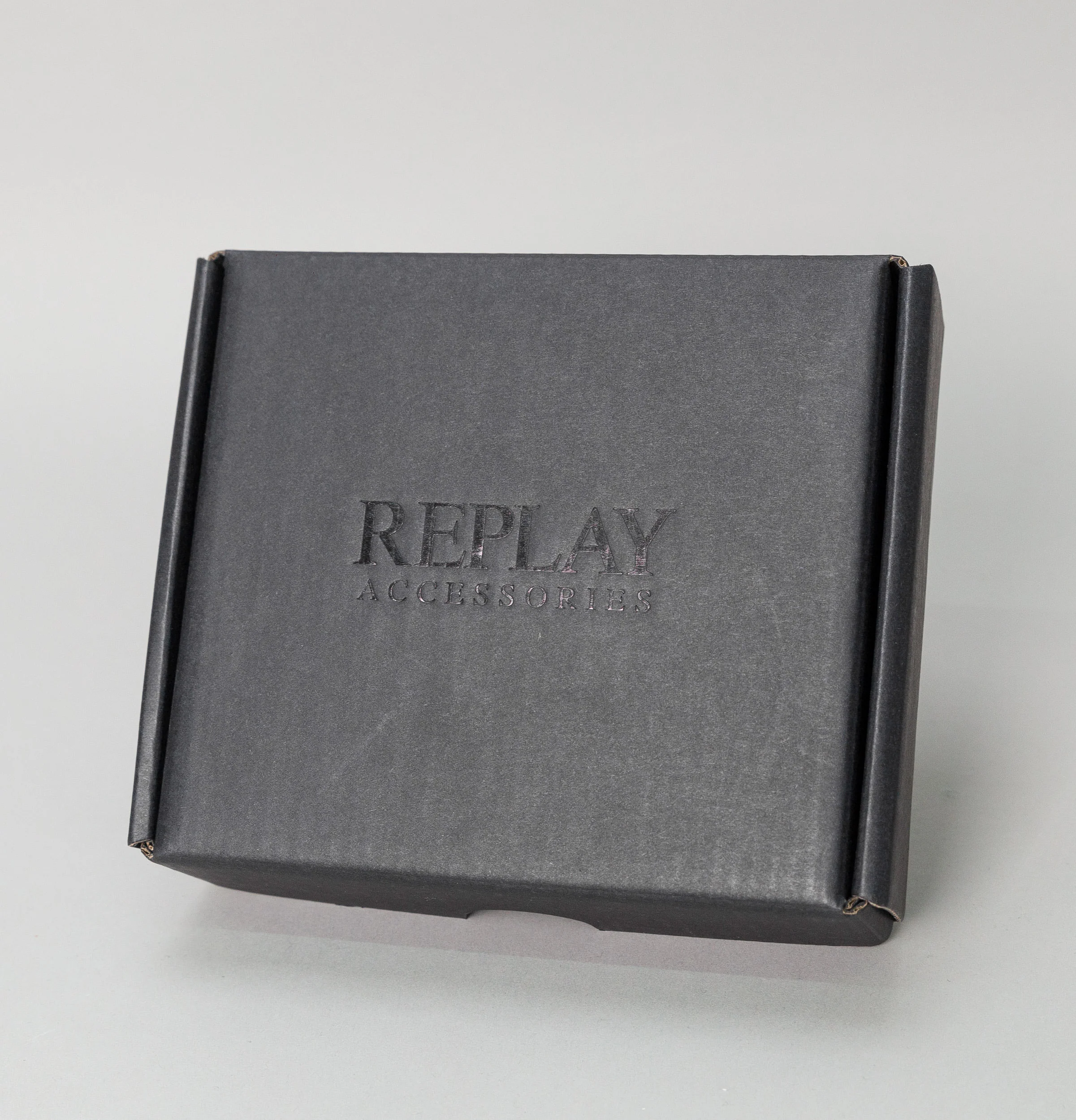 Replay Large Leather Wallet Black - Image 6