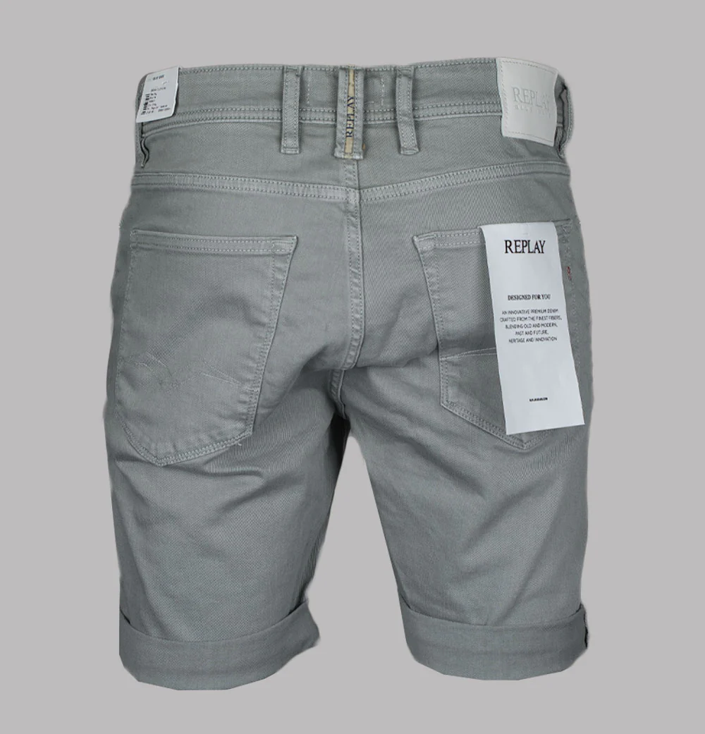 Replay RBJ.981 Tapered Fit Denim Shorts Dim Grey - Image 2