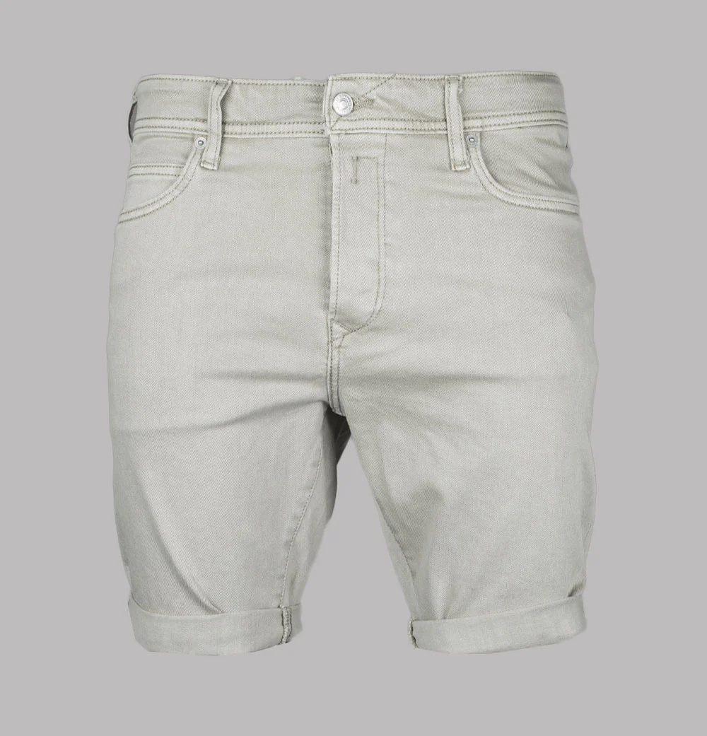 Replay RBJ.981 Tapered Fit Denim Shorts Oatmeal Beige