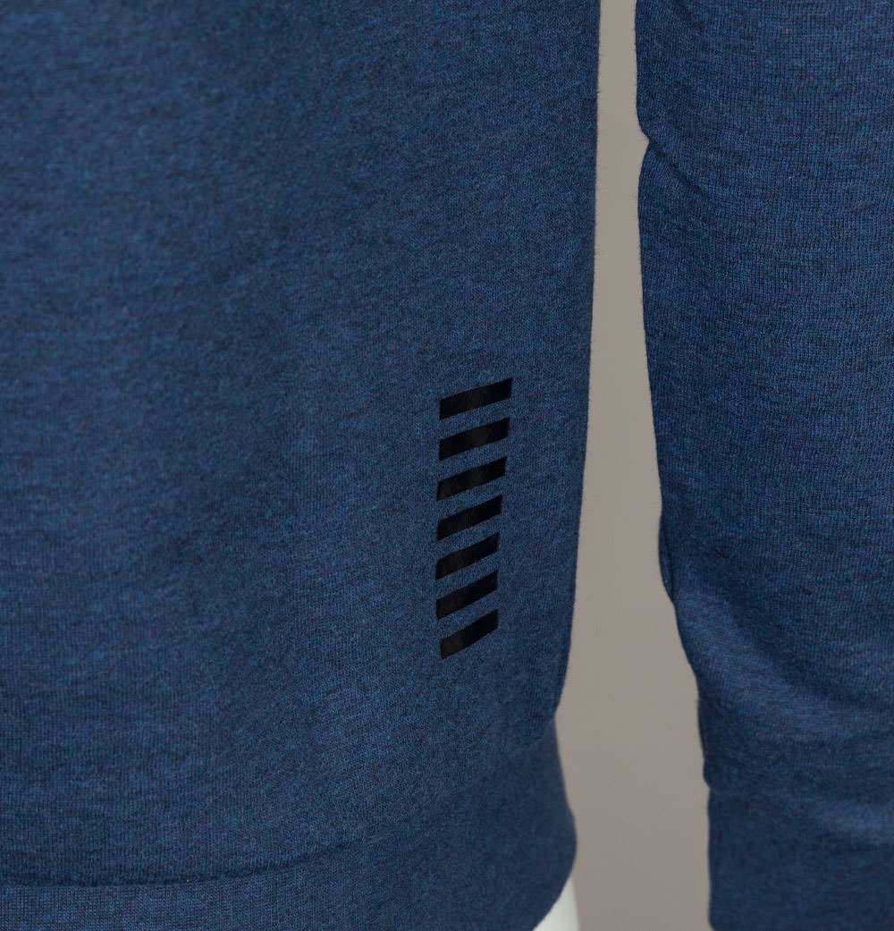 EA7 Rubber Box Logo Sweatshirt Blue Melange - Image 5