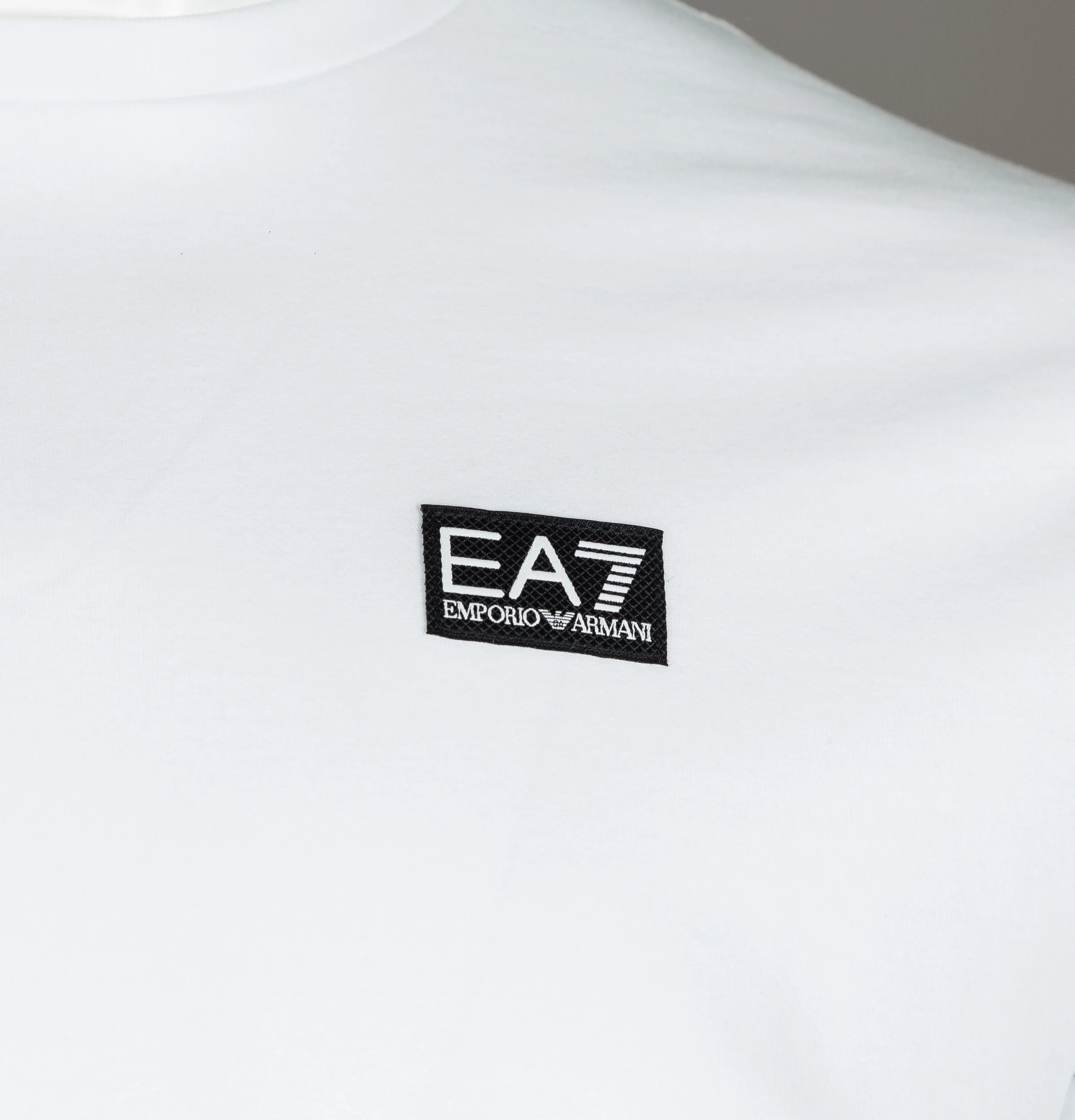 EA7 S/S Woven Box Logo T-Shirt White - Image 3
