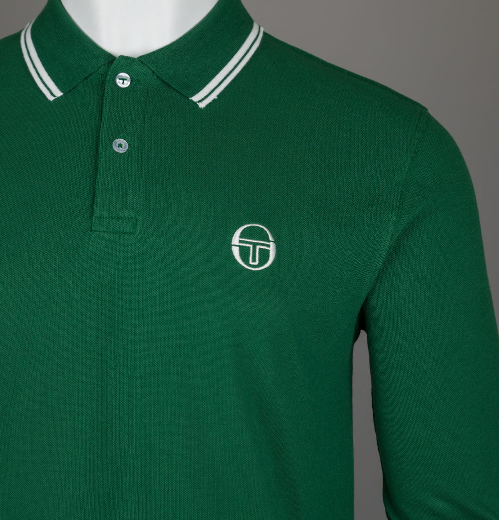Sergio Tacchini 020 LS Polo Shirt Eden/Gardenia - Image 3