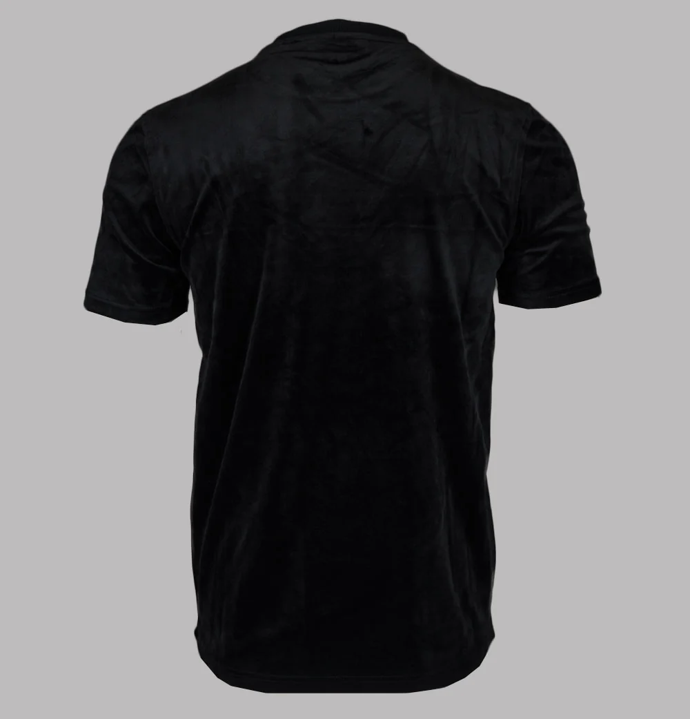 Sergio Tacchini Ayme Velour T-Shirt Black/Gold - Image 2