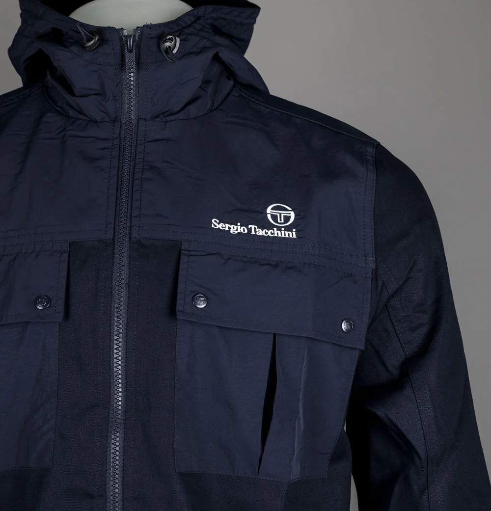 Sergio Tacchini Calisti Hooded Jacket Maritime Blue - Image 3