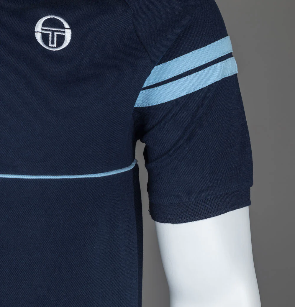Sergio Tacchini Cambio Polo Shirt Maritime Blue/Clear Sky - Image 5