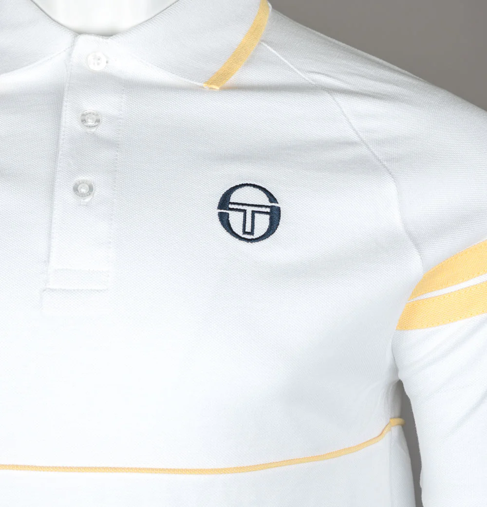 Sergio Tacchini Cambio Polo Shirt White/Golden Haze - Image 4