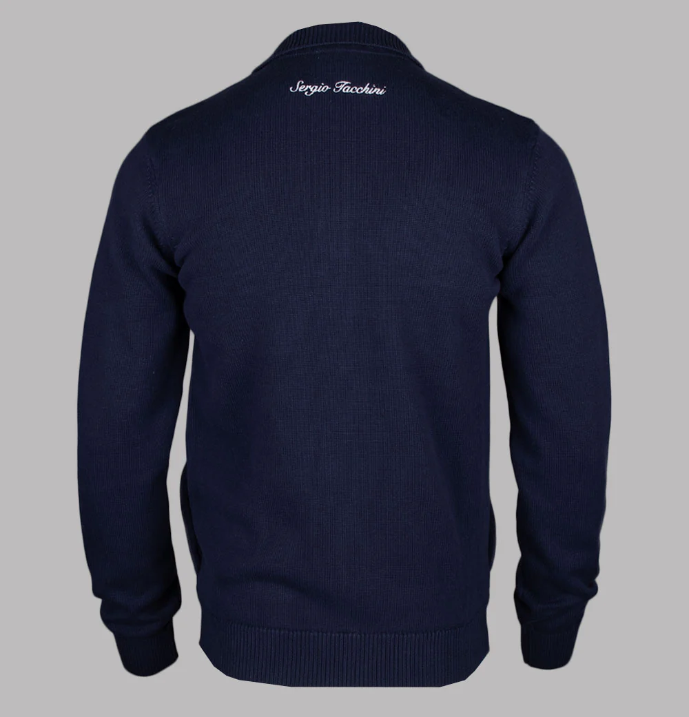 Sergio Tacchini Cipri Knit Cardigan Maritime Blue/Gardenia - Image 2
