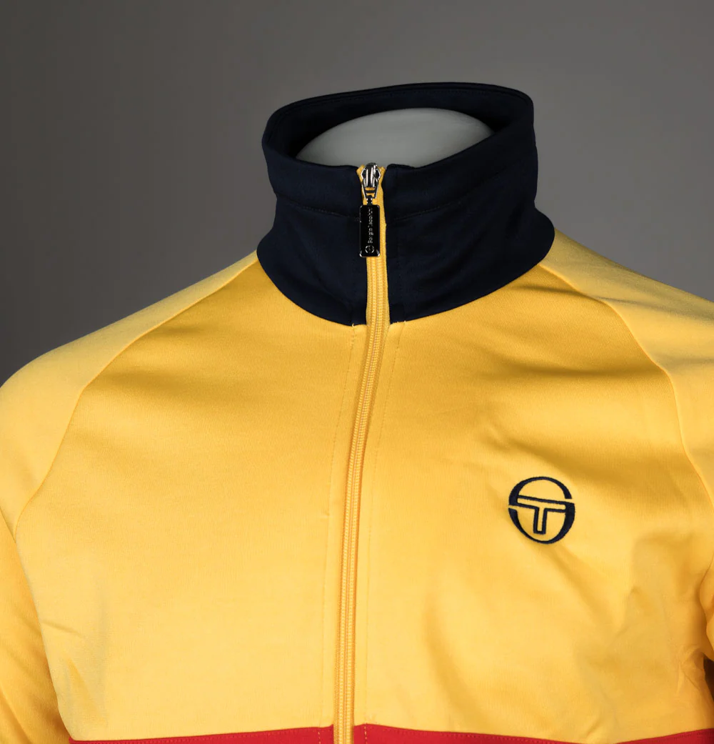 Sergio Tacchini Dallas Tracksuit Top Daffodil/Maritime Blue/Adrenaline Rush - Image 3