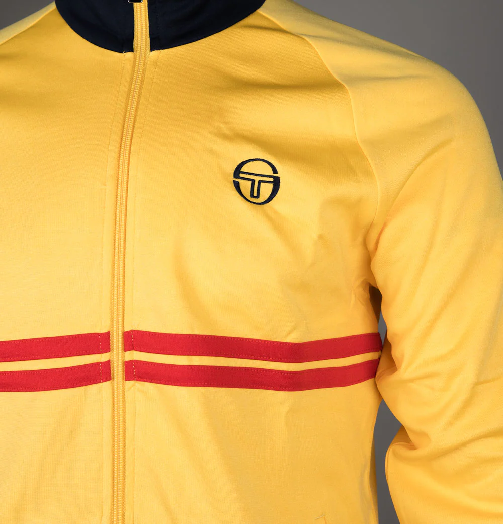 Sergio Tacchini Dallas Tracksuit Top Daffodil/Maritime Blue/Adrenaline Rush - Image 4