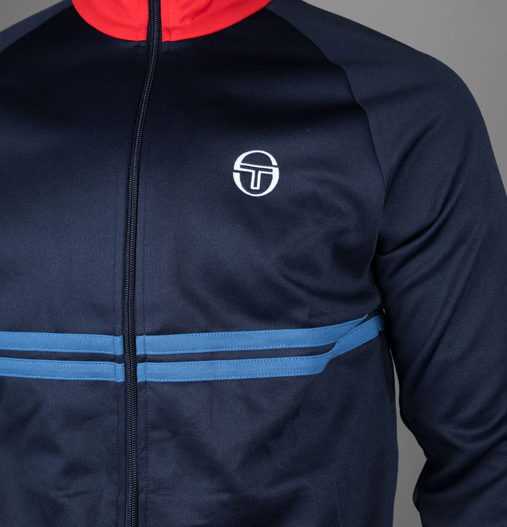 Sergio Tacchini Dallas Tracksuit Top Maritime Blue/Adrenaline Rush/Nautical Blue - Image 4