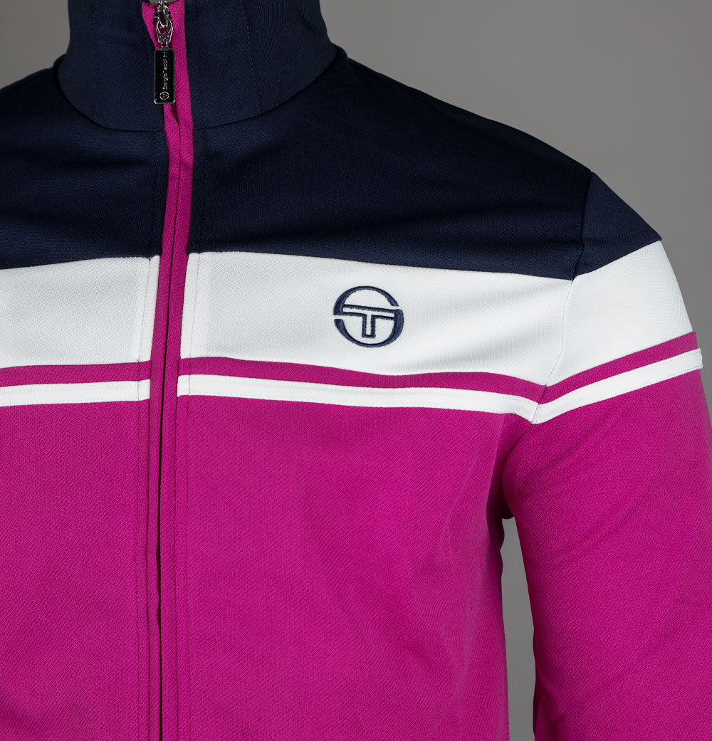 Sergio Tacchini Damarindo Tracksuit Top Festival Fuschia/Maritime Blue/Gardenia - Image 4