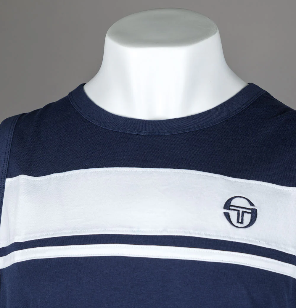 Sergio Tacchini Damarindo Vest Maritime Blue/White - Image 4