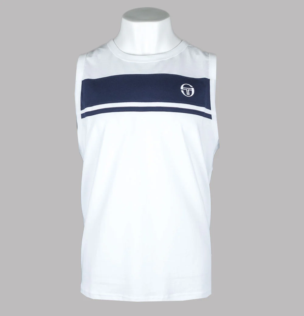 Sergio Tacchini Damarindo Vest White/Maritime Blue