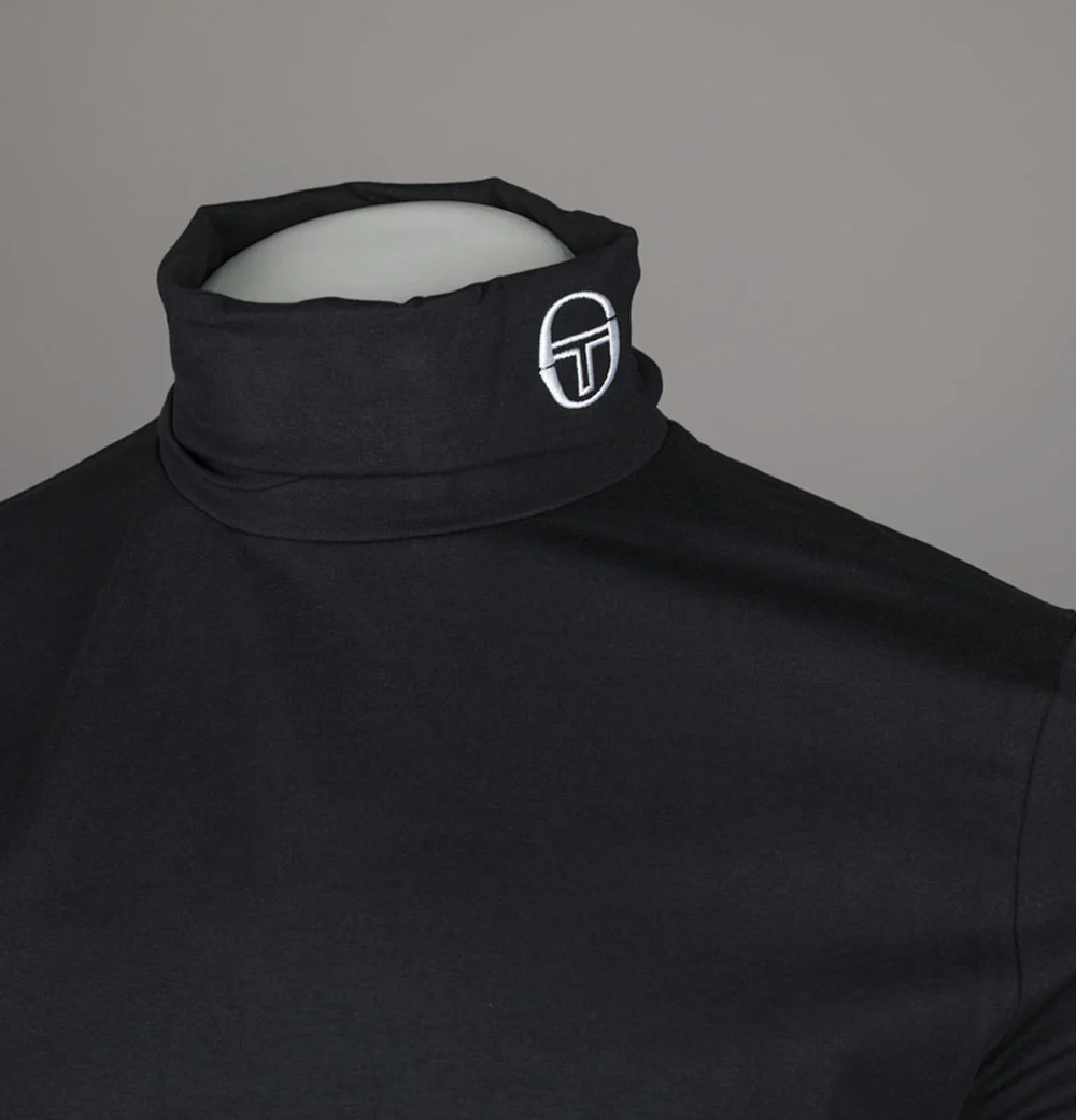Sergio Tacchini Edward LS Roll Neck Top Black - Image 3