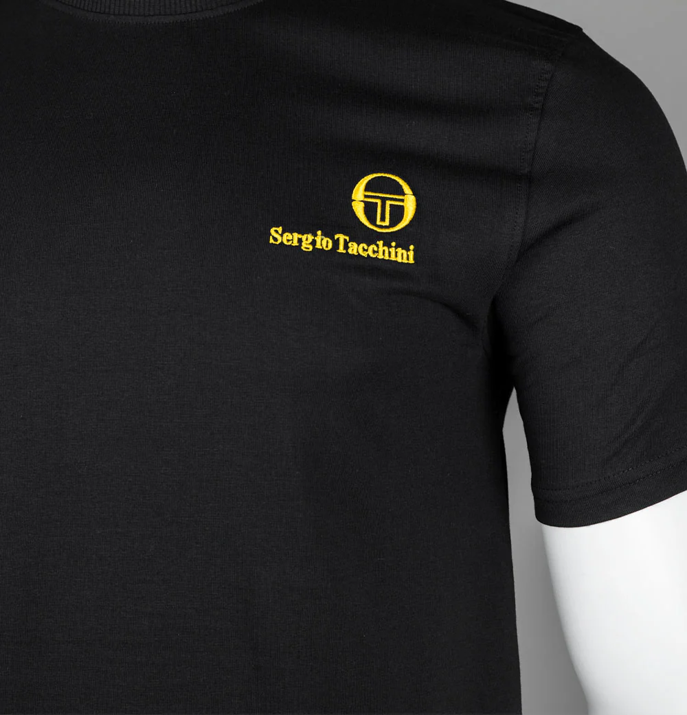 Sergio Tacchini Felton T-Shirt Black/Gold - Image 3