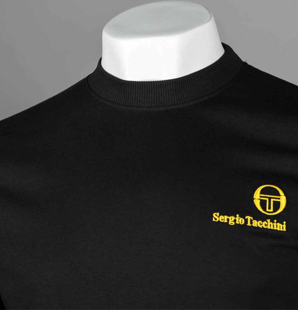 Sergio Tacchini Felton T-Shirt Black/Gold - Image 4