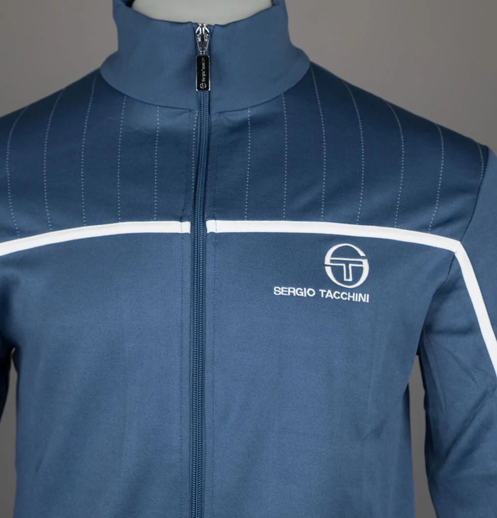 Sergio Tacchini Frankie Track Top Vintage Indigo/Pumpkin Spice - Image 3