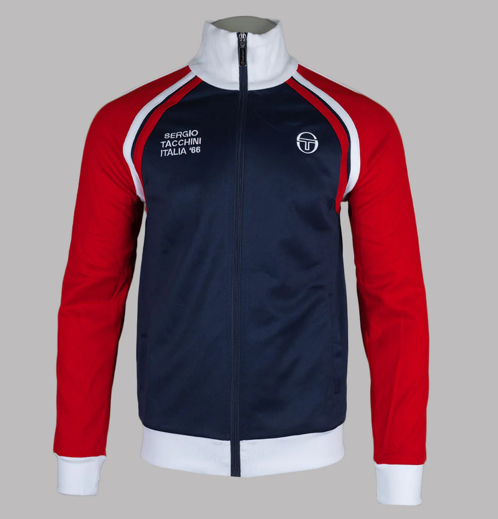 Sergio Tacchini Ghibli Davis Tracksuit Top Maritime Blue/Adrenaline Rush/White