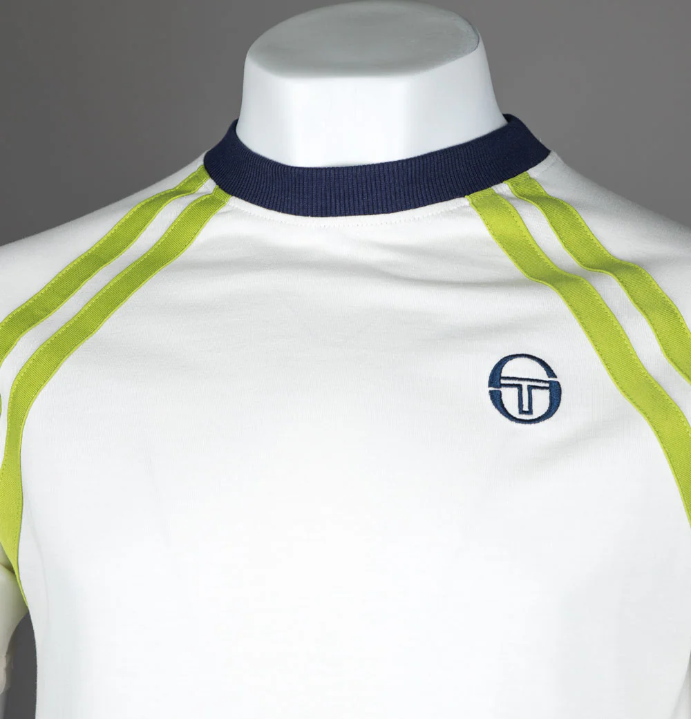 Sergio Tacchini Ghibli T-Shirt Gardenia/Dark Citron/Maritime Blue - Image 3