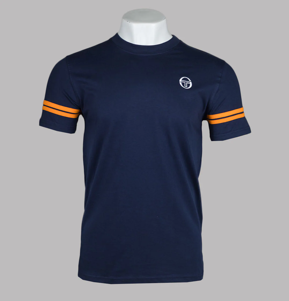 Sergio Tacchini Grello T-Shirt Maritime Blue/Orange Pepper