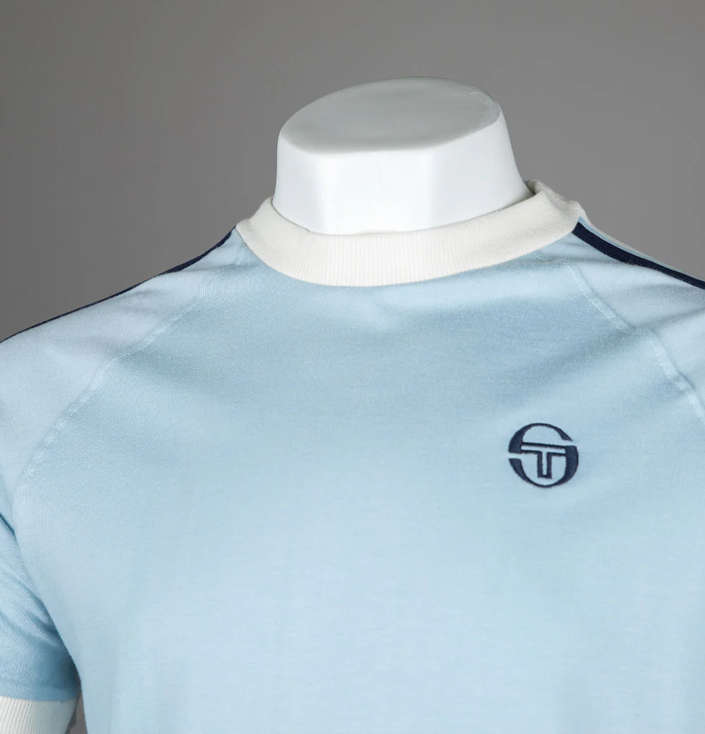 Sergio Tacchini Hadow Ringer T-Shirt Celestial Blue - Image 3