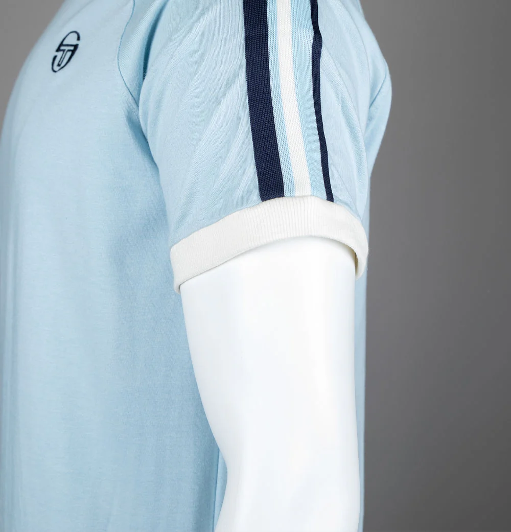 Sergio Tacchini Hadow Ringer T-Shirt Celestial Blue - Image 4