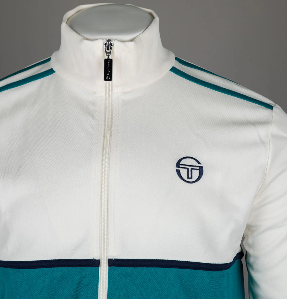 Sergio Tacchini Locchi Tracksuit Top Gardenia/Harbour Blue/Maritime Blue - Image 3