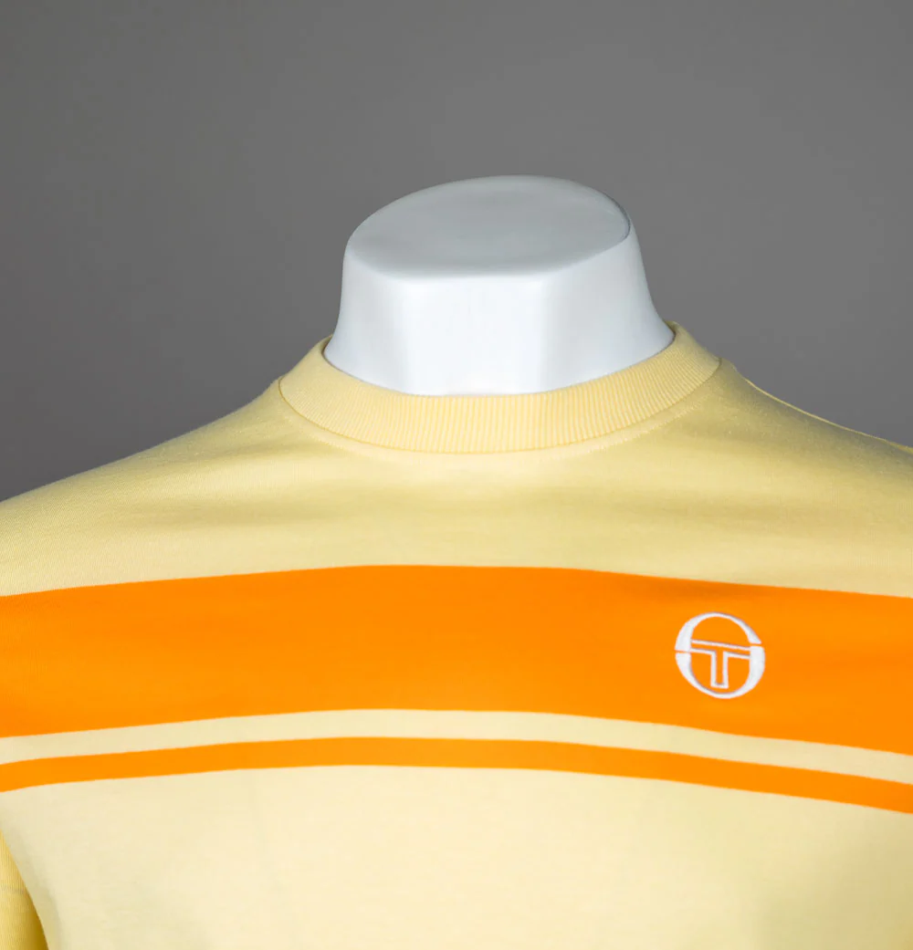 Sergio Tacchini Master T-Shirt Pale Banana/Autumn Glory - Image 3