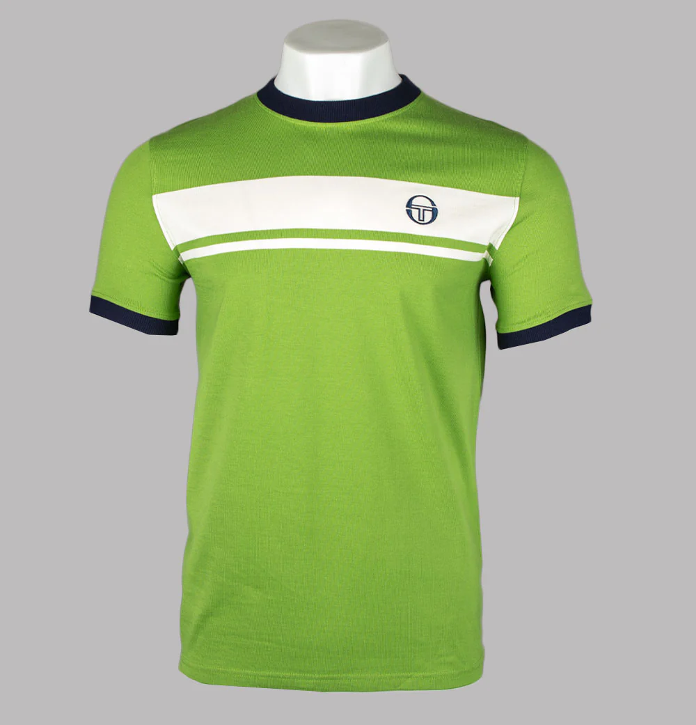 Sergio Tacchini Master T-Shirt Piquant Green/Maritime Blue/Gardenia