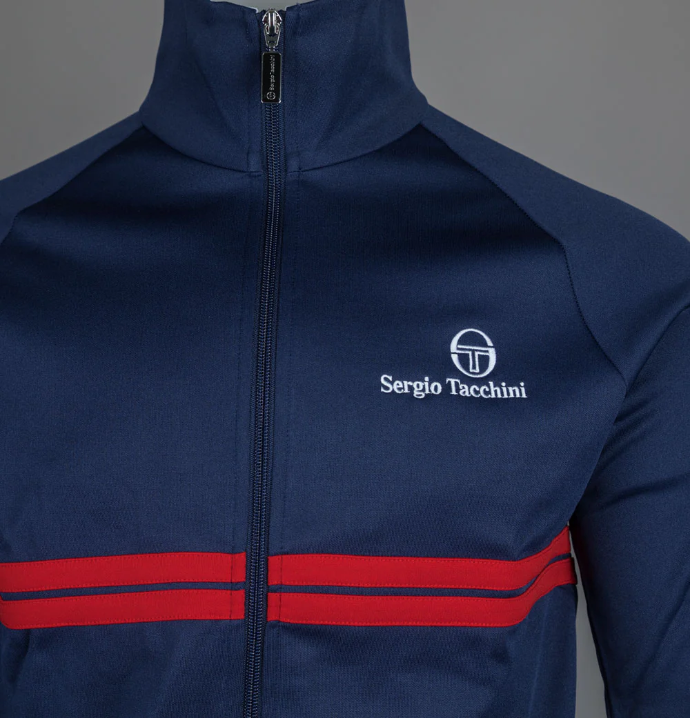 Sergio Tacchini New Dallas Track Top Maritime Blue/White/Adrenaline Rush - Image 3