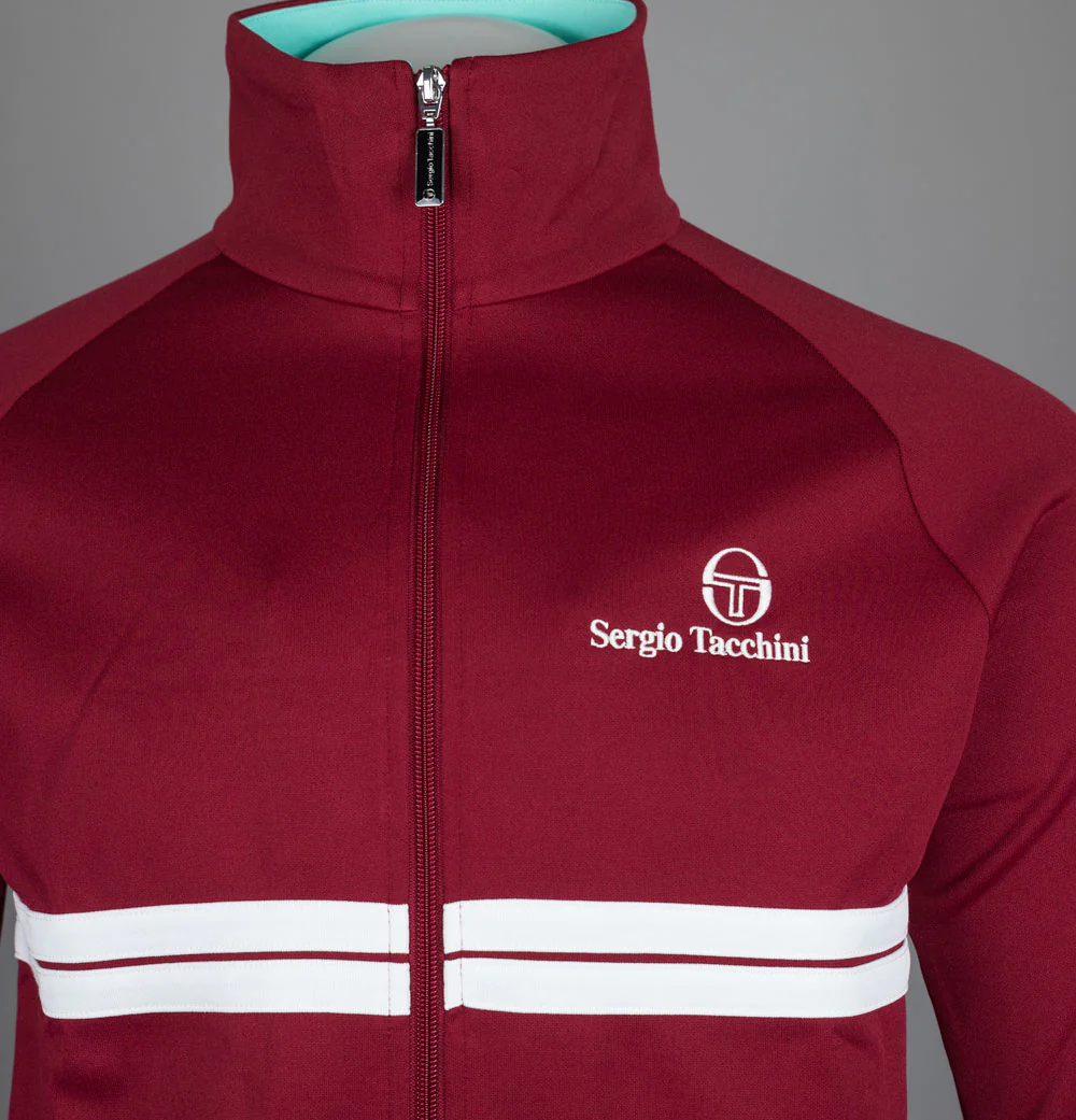 Sergio Tacchini New Dallas Track Top Rhubarb/Gardenia/Aruba Blue - Image 3