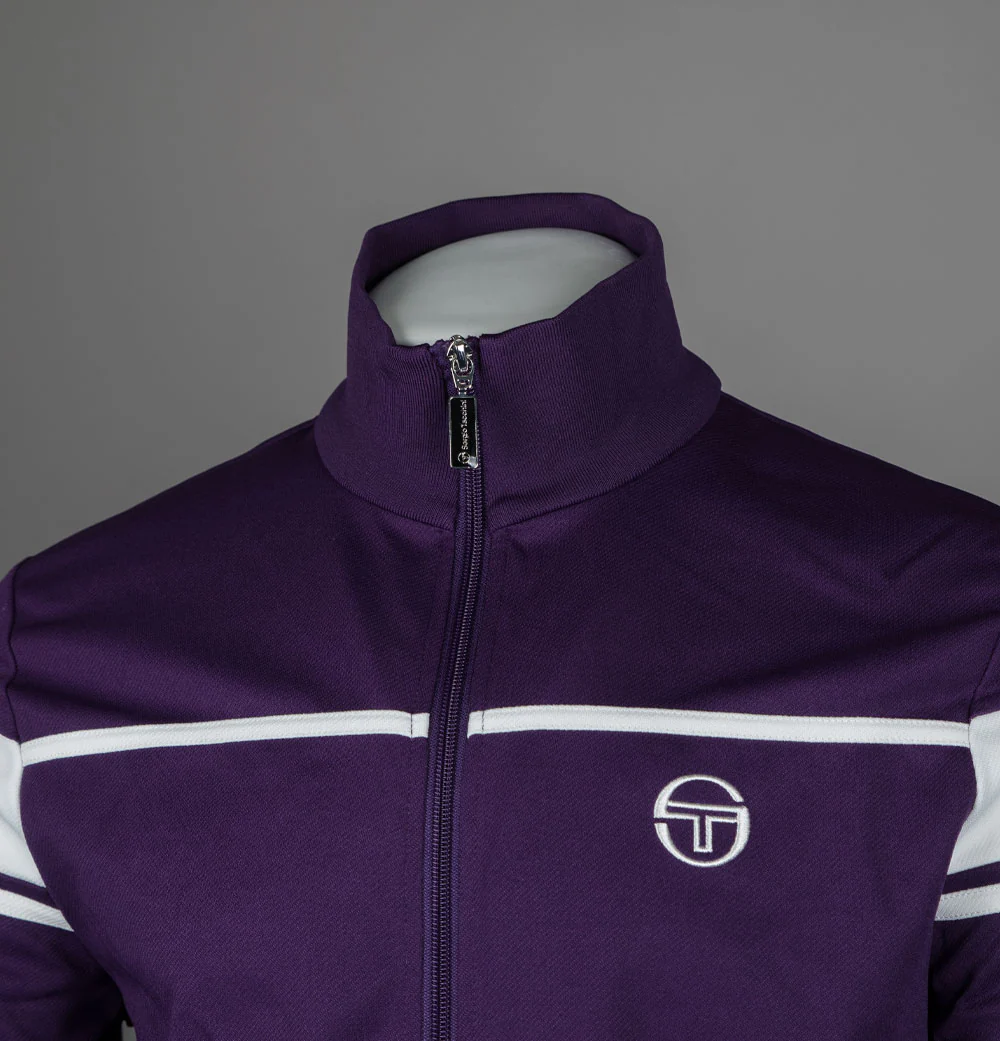 Sergio Tacchini New Damarindo Track Top Blackberry Cordial/Gardenia - Image 3