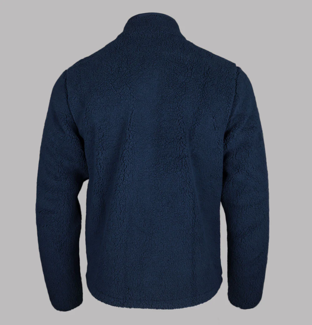 Sergio Tacchini New Supermac Borg Fleece Track Jacket Maritime Blue/White - Image 2