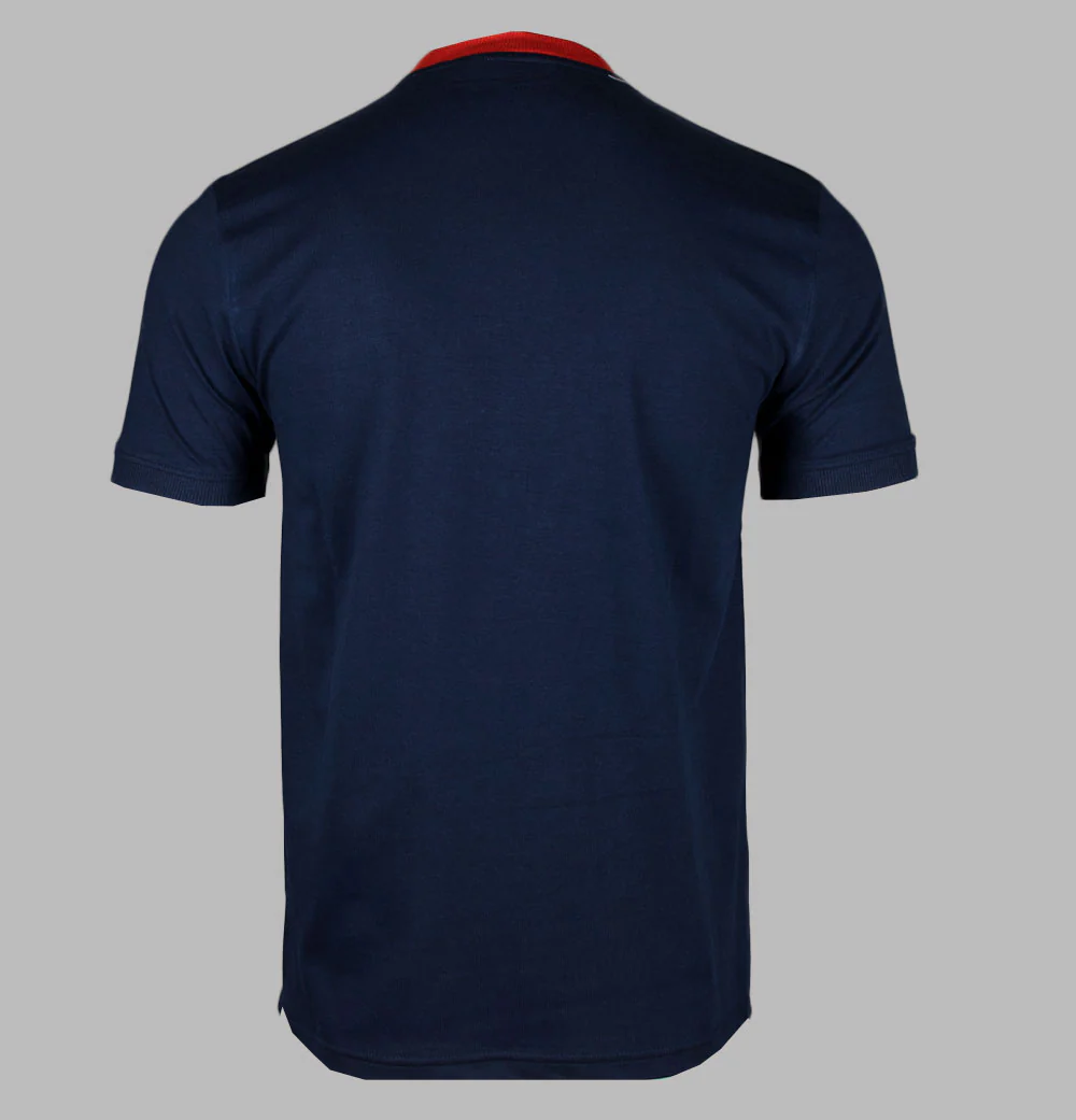 Sergio Tacchini New Supermac T-Shirt Maritime Blue/Adrenaline Rush/White - Image 2