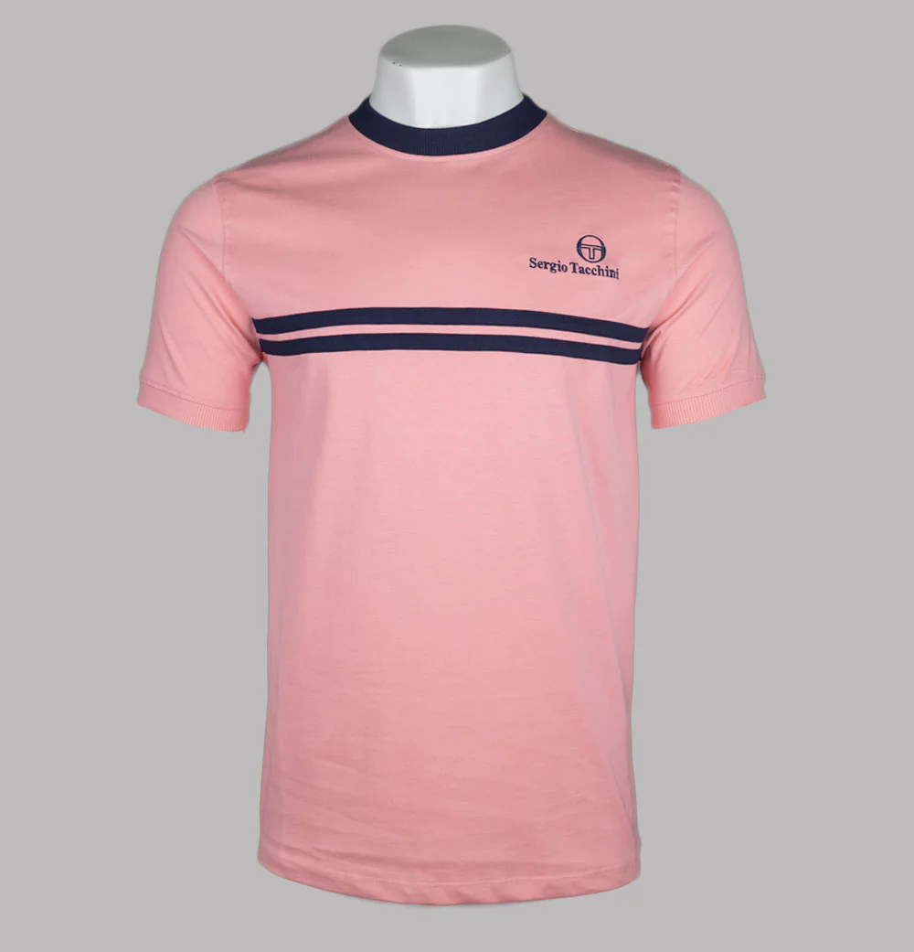 Sergio Tacchini New Supermac T-Shirt Quartz Pink/Maritime Blue