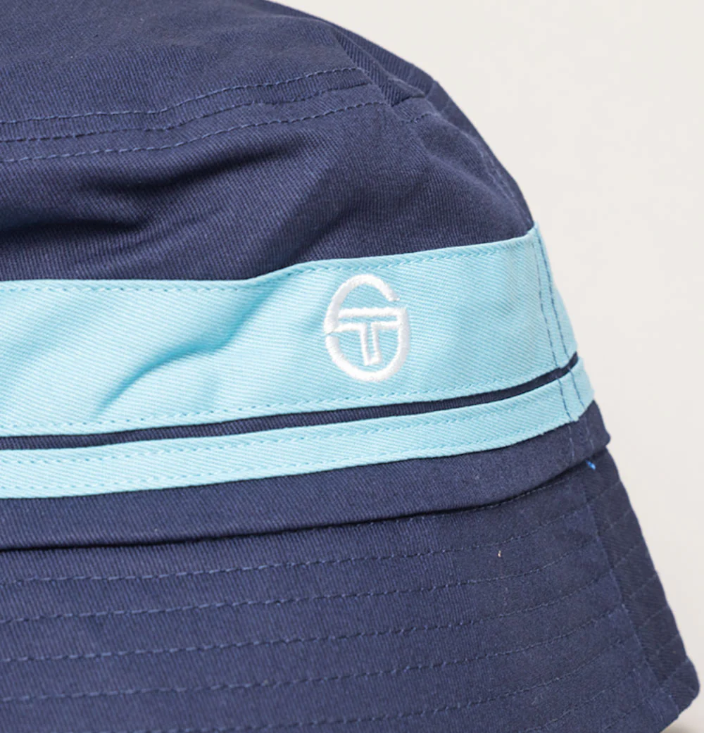 Sergio Tacchini Newsford Bucket Hat Maritime Blue/Baltic Sea - Image 2