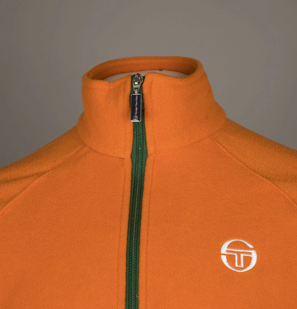 Sergio Tacchini Orion 1/4 Zip Polar Fleece Sweatshirt Orange - Image 3