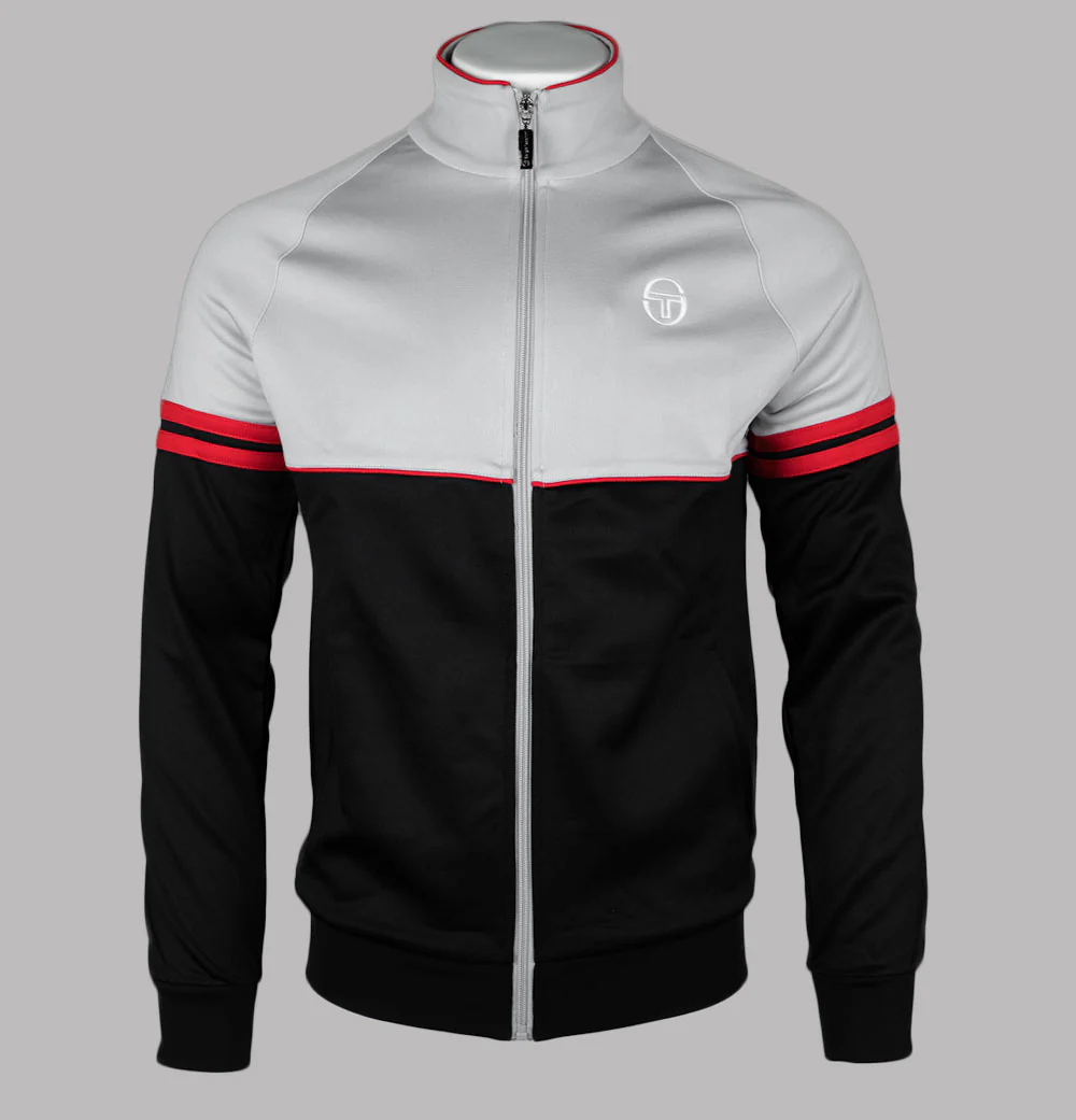 Sergio Tacchini Orion Track Top High Rise Grey/Black/Adrenaline Rush