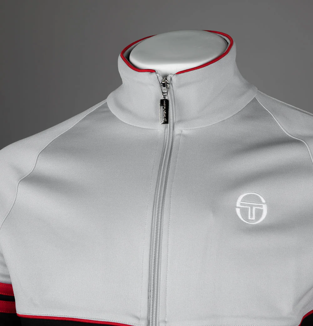 Sergio Tacchini Orion Track Top High Rise Grey/Black/Adrenaline Rush - Image 3