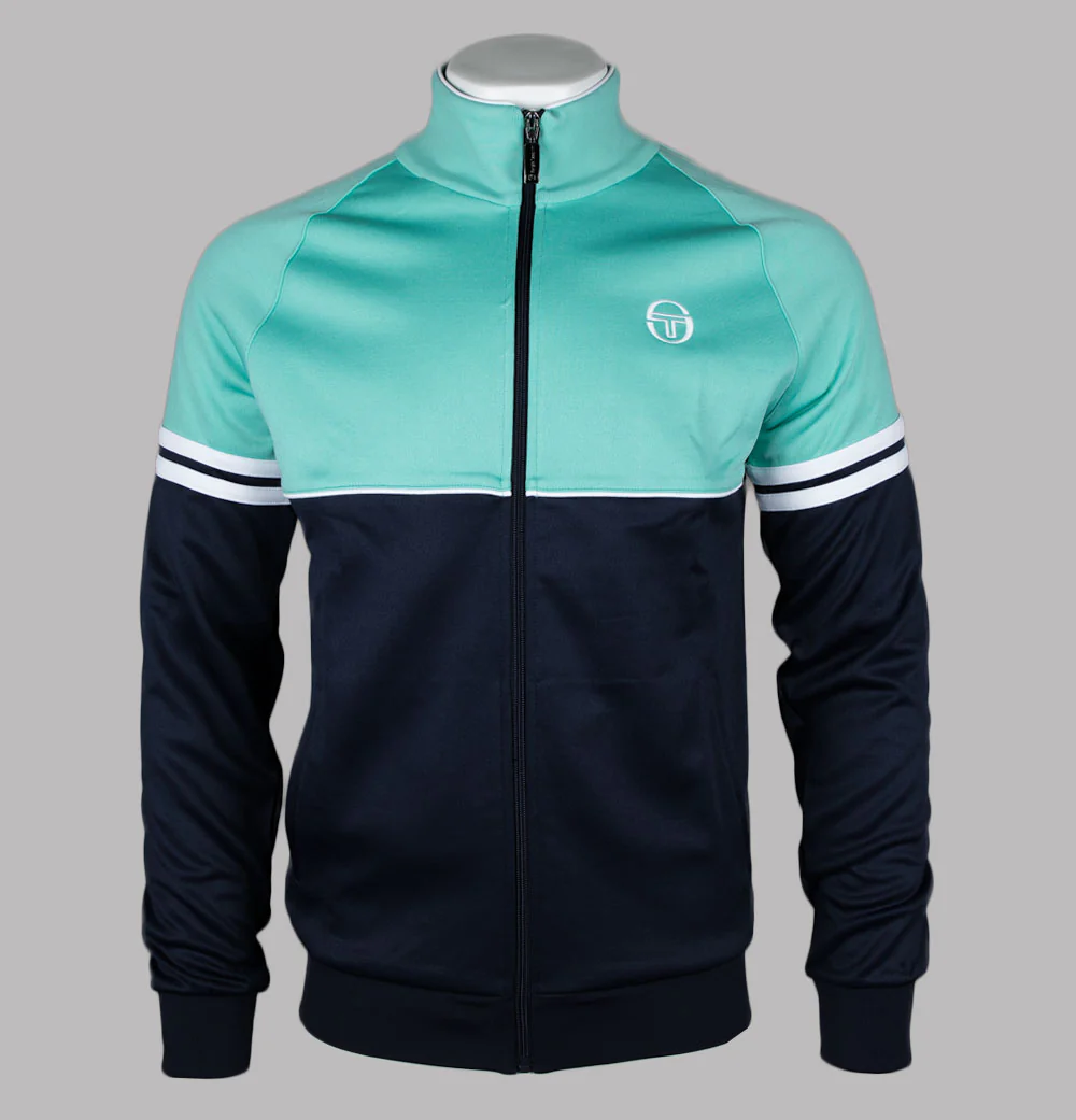 Sergio Tacchini Orion Track Top Pool Blue/Maritime Blue/White
