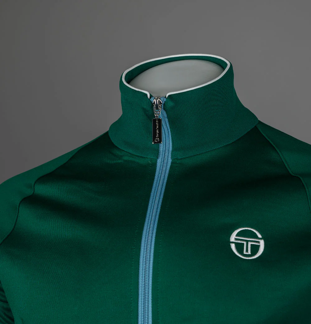Sergio Tacchini Orion Track Top Rainforest/Coronet Blue/Gardenia - Image 3
