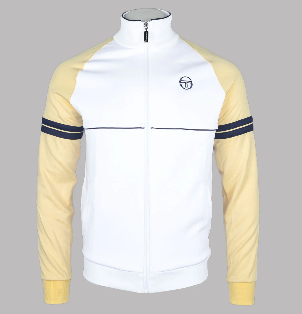 Sergio Tacchini Orion Tracksuit Top White/Golden Haze